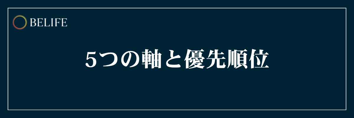 選択肢から選ぶときの判断軸