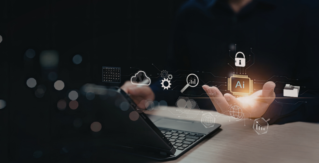 AIによる分析と自動化でマーケティング計画の精度を高める様子