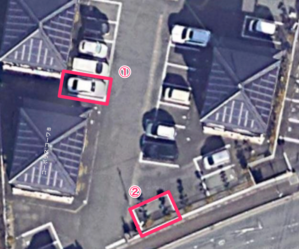 BELIFE専用駐車スペース2台分