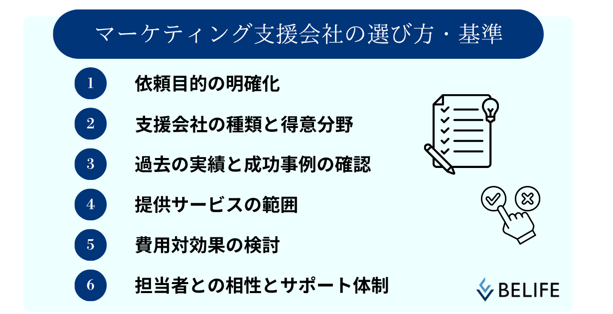 マーケティング支援会社の選び方・基準
